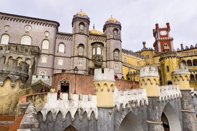 View of the National Palace by Portuguese School