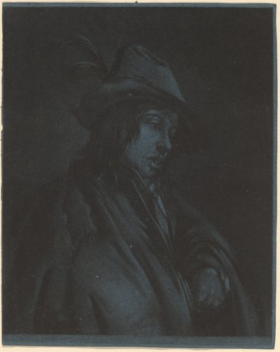 Young Man Playing the Hurdy-Gurdy by Possibly Jan Stolker
