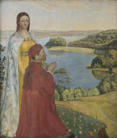 Dante and Beatrice in Paradise by Poul S. Christiansen