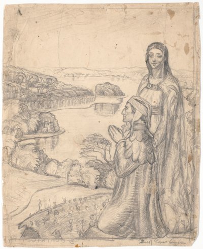 Dante and Beatrice in Paradise by Poul S. Christiansen