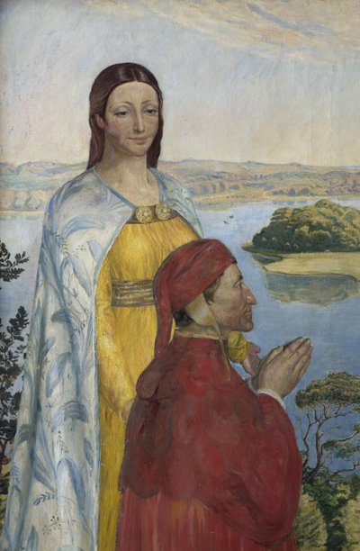Dante and Beatrice in Paradise by Poul Simon Christiansen