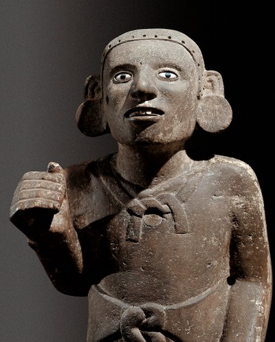 Pre-Columbian civilization: sculpture of an Aztec priest by Pre Columbian