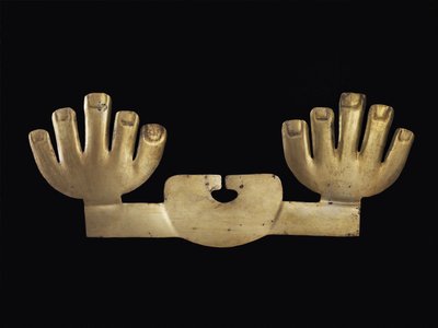 Nose Ornament with Hands, possibly Moche by Pre Columbian Pre Columbian