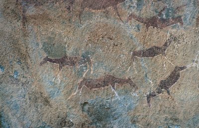 Animal Figures (Cave Painting) by Prehistoric Prehistoric