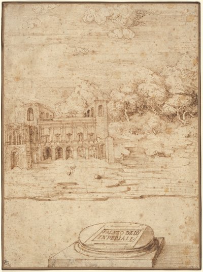 The Villa Imperiale by Probably Titian Venetian 16th Century