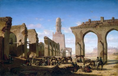 Ruins of the Al-Hakim Mosque in Cairo by Prosper Marilhat