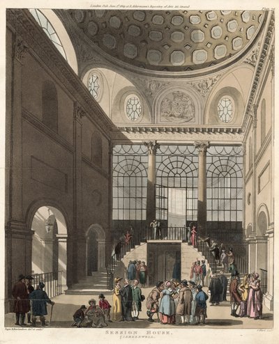 Session House, Clerkenwell, London by Pugin and Rowlandson