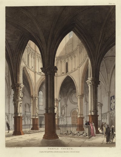 Temple Church by Pugin and Rowlandson