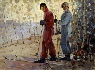 The Skiers by Pyotr Ivanovich Kotov