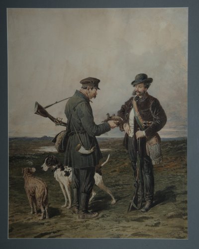 Hunters by Pyotr Petrovich Sokolov