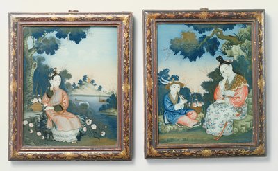 Courtly Ladies by Qing Dynasty Chinese School