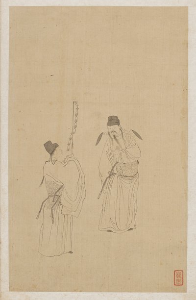 Figures by Qing Dynasty Chinese School