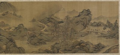 Traveling in Mountains and Streams by Qing Dynasty Chinese School