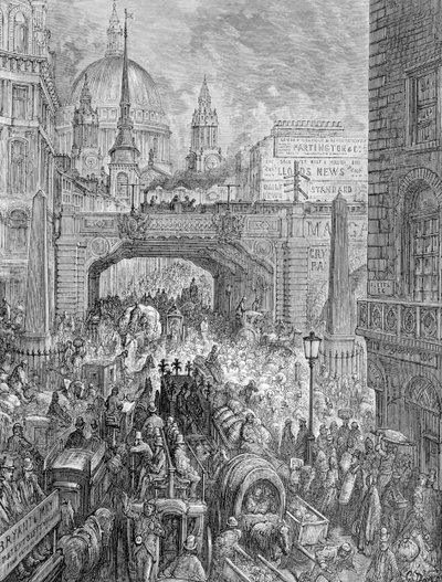 Ludgate Hill-A Block in the Street by Quesnel