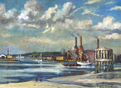 Low Tide, Deptford by RCD Lowry