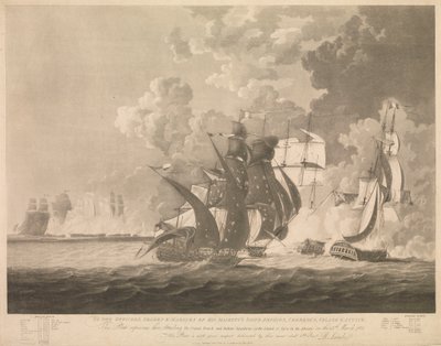 Defeat of the French and Italian squadron by R. Lambe