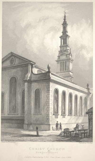 Christ Church, Newgate Street by R. W. Billings