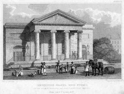 Brunswick Chapel, Moss Street, Liverpool, 1829 by R. Winkles