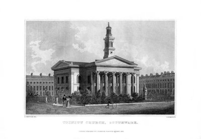 Trinity Church, Southwark, London, 1830 by R. Winkles