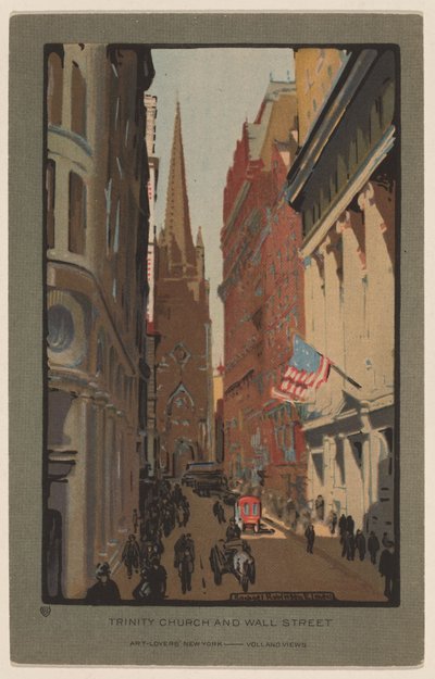 Trinity Church and Wall Street by Rachael Robinson Elmer