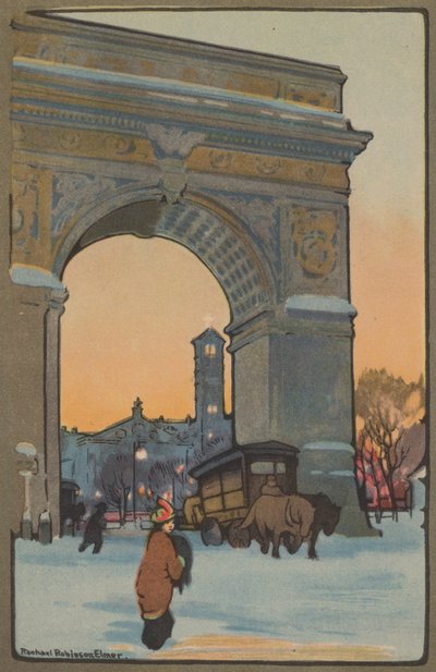 Washington Arch at Winter Twilight by Rachael Robinson Elmer