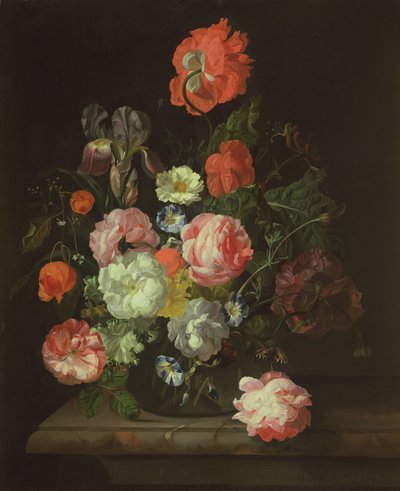 Flower in a Glass Vase by Rachel Ruysch