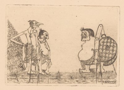 Wayang Puppets by Raden Katamsi (signed by artist)