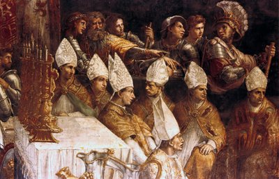 The Crowning of Charlemagne (detail) by Raffaello Sanzio Raphael