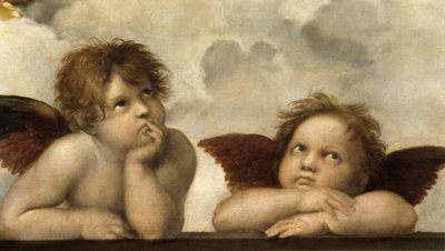 The Sistine Madonna (Detail) by Raffaello Sanzio Raphael