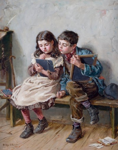 In School by Ralph Hedley