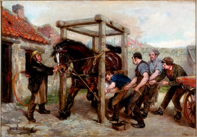 Shoeing the Bay Mare, c.1885-90 by Ralph Hedley