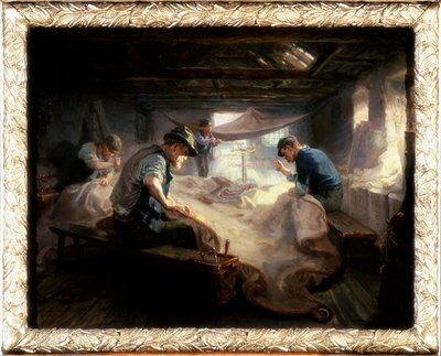 The Sail Loft, 1908 by Ralph Hedley