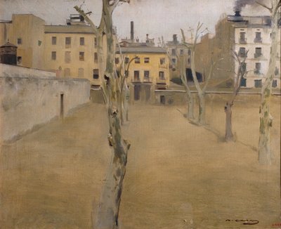 Courtyard of the old Barcelona prison by Ramón Casas