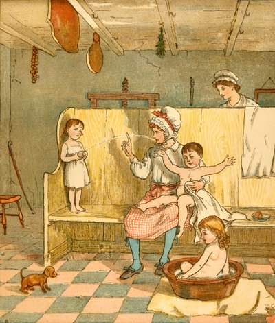 Bath time, c1881 by Randolph Caldecott