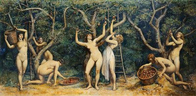 Nymphs Collecting Apples by Randolph Schwabe