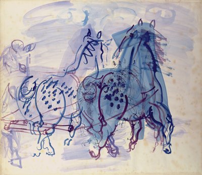 Blue Draught Horses by Raoul Dufy