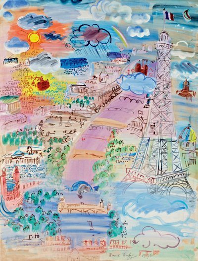 Paris and the Eiffel Tower by Raoul Dufy