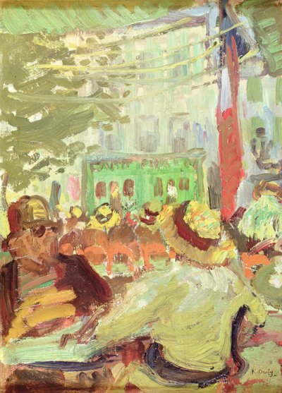 Terrace Cafe at Martigues by Raoul Dufy
