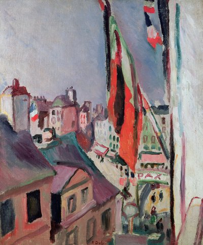 The Street Decked with Flags by Raoul Dufy