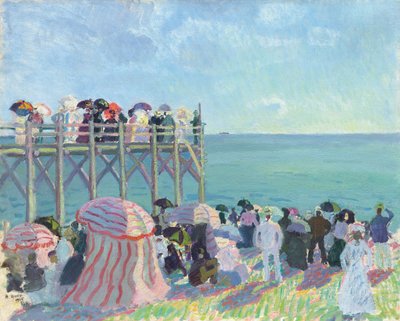 The Beach and Pier at Trouville by Raoul Dufy