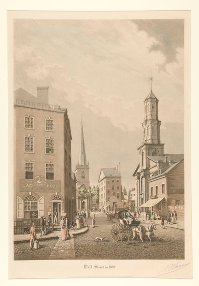 Wall Street in 1820 by Raoul Varin