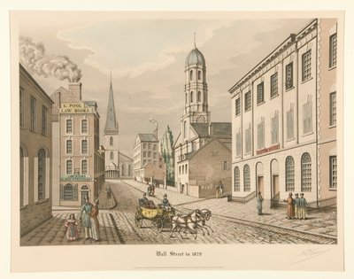 Wall Street in 1829 by Raoul Varin