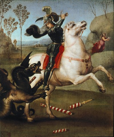 Saint George and the Dragon by Raphael (1483 1520)