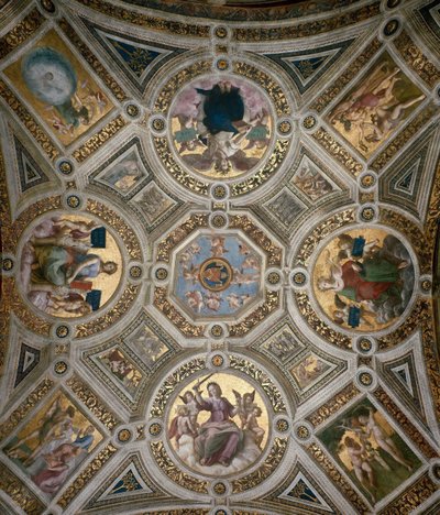 Ceiling in Stanza della Segnatura by Raphael