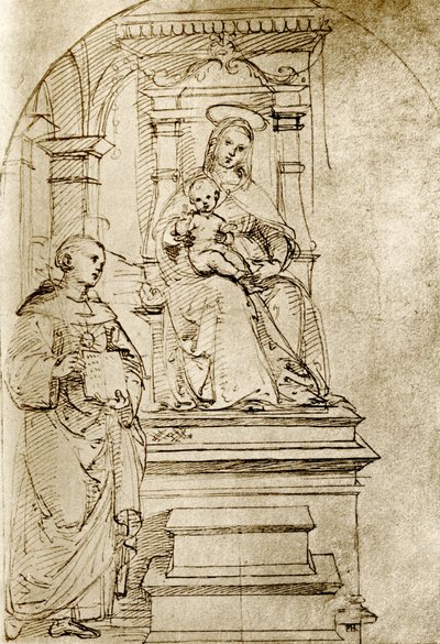 Enthroned Madonna by Raffaello Sanzio Raphael