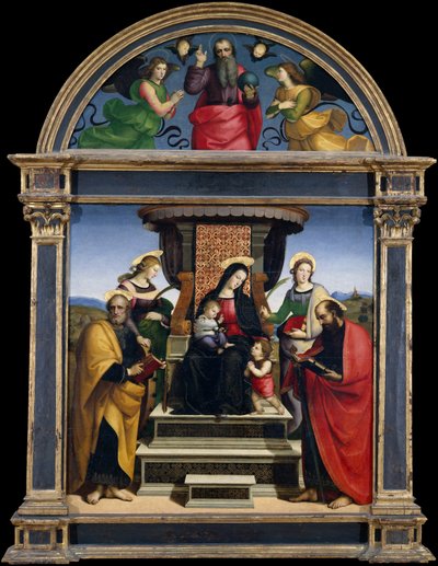 Madonna and Child Enthroned with Saints by Raffaello Sanzio Raphael