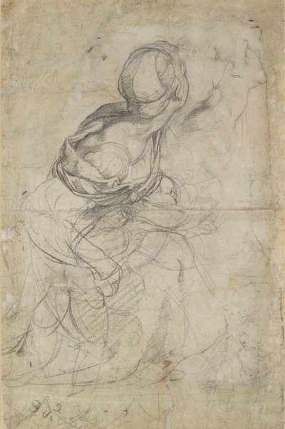 Studies for Two Kneeling Women, c. 1500-1520 by Raphael