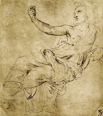 The Muse Euterpe by Raffaello Sanzio Raphael