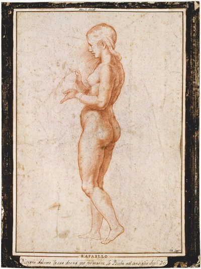 Young Female Figure in Profile by Raphael