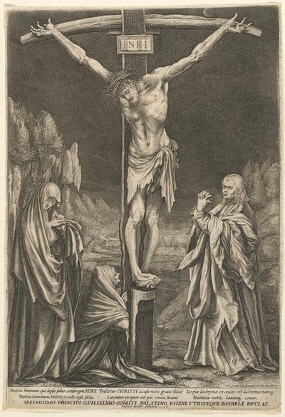 The Small Crucifixion by Raphael Sadeler I after Matthias Grünewald